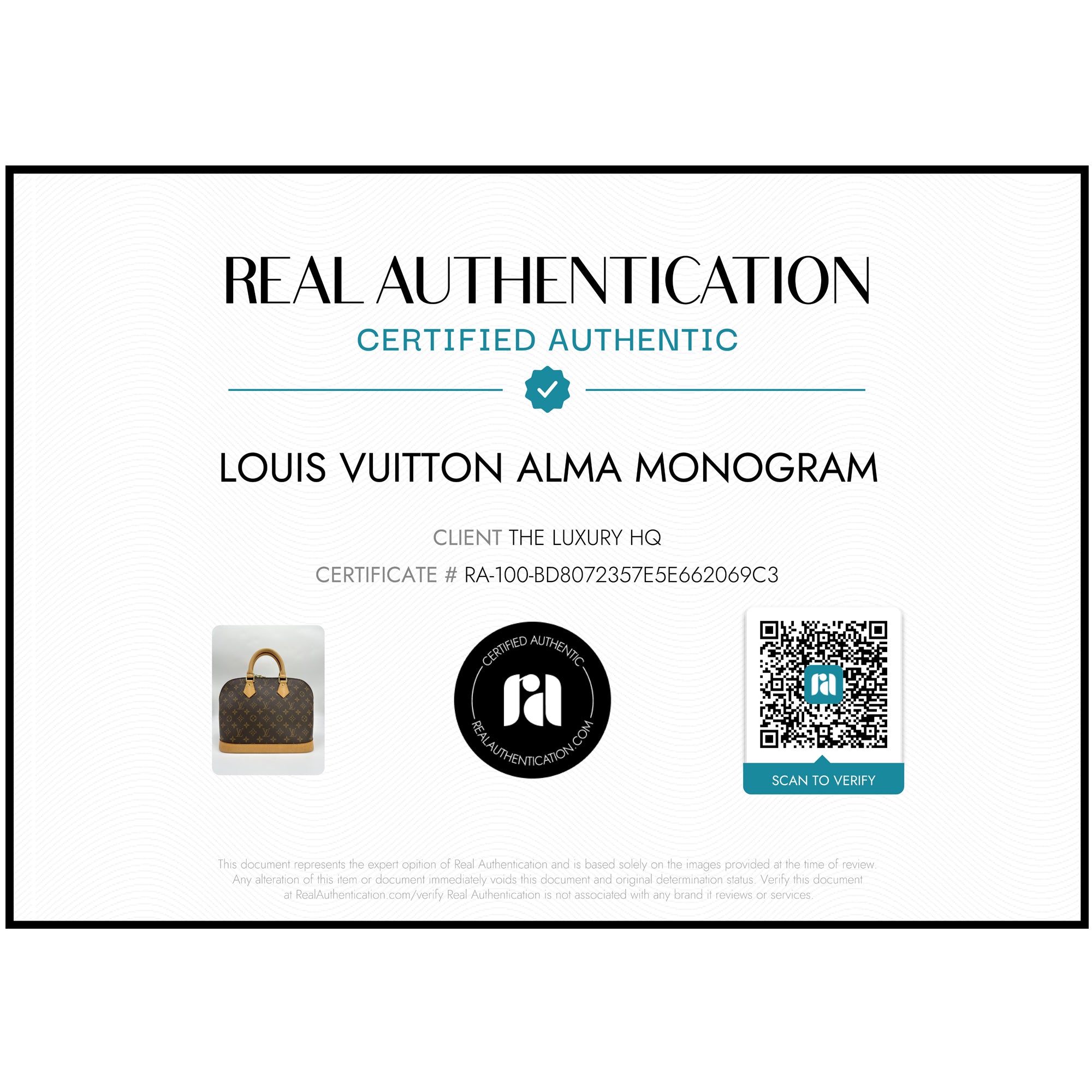 LOUIS VUITTON Alma PM Bolso Monograma Lona LHQ19