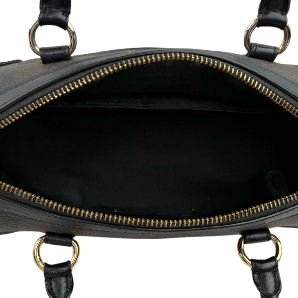 COACH Rowan Signature Dark Brown Shoulder Hand Bag LHQ1900