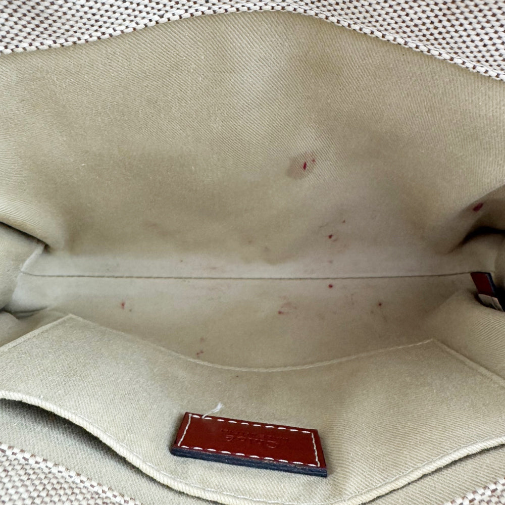 CHLOE Woody Small Beige Canvas Tote Bag LHQ1903