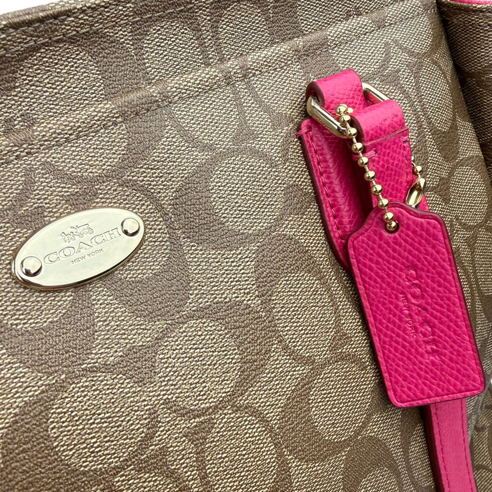 COACH Baby Diaper Signature Canvas Brown Shoulder Bag LHQ1907