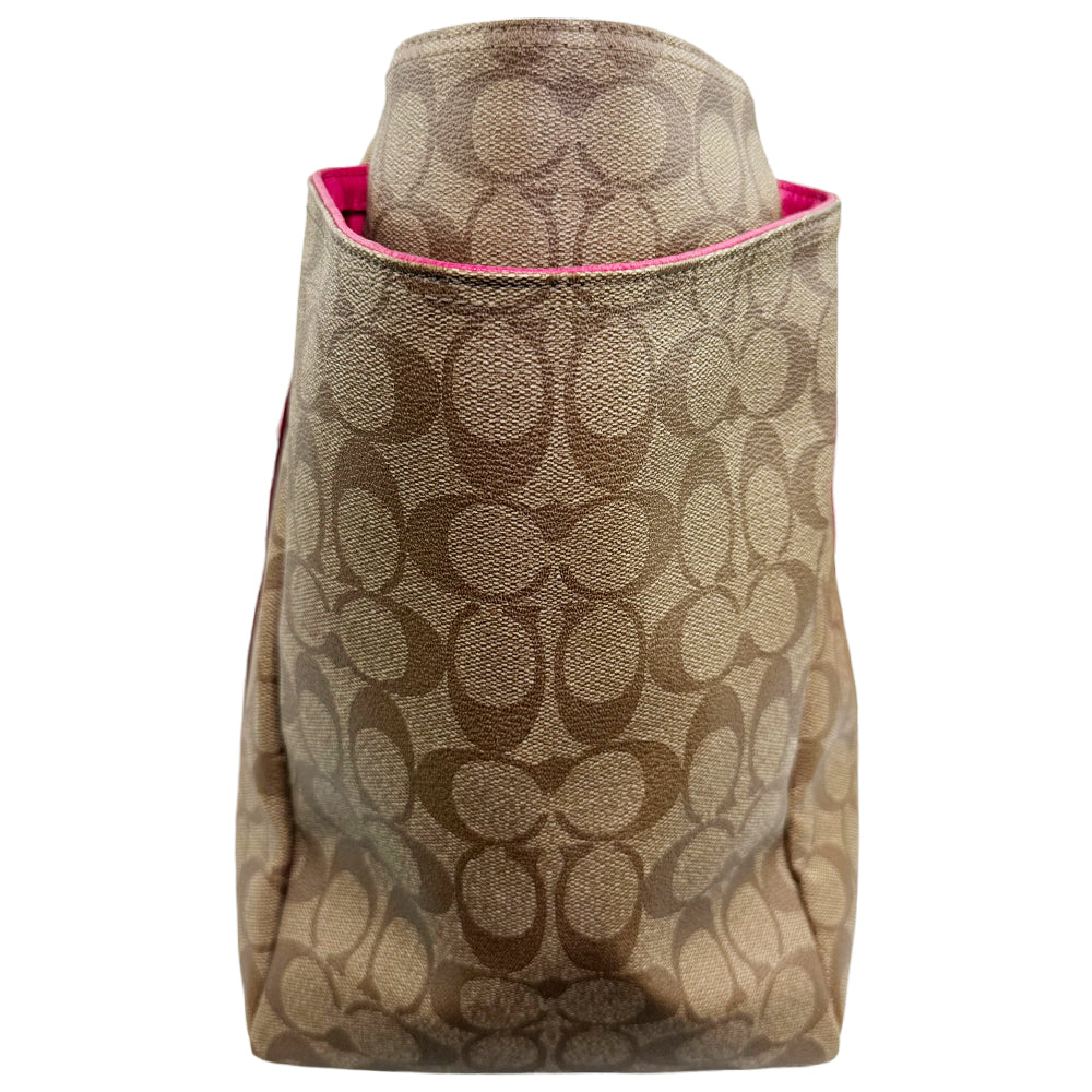 COACH Baby Diaper Signature Canvas Brown Shoulder Bag LHQ1907