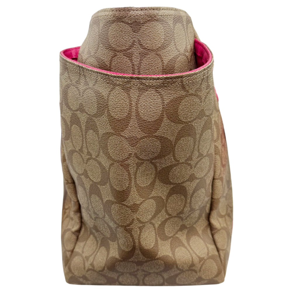 COACH Baby Diaper Signature Canvas Brown Shoulder Bag LHQ1907