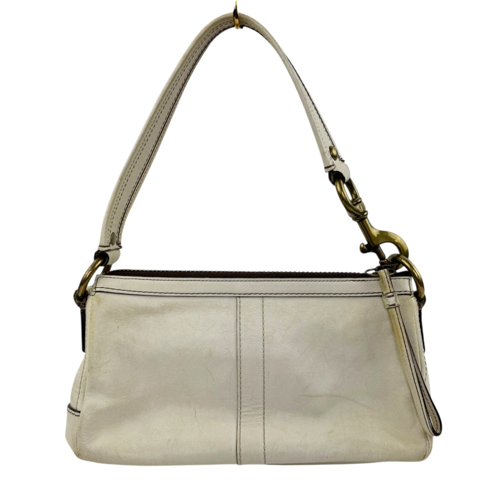 COACH Leigh White Leather Shoulder Bag LHQ1910