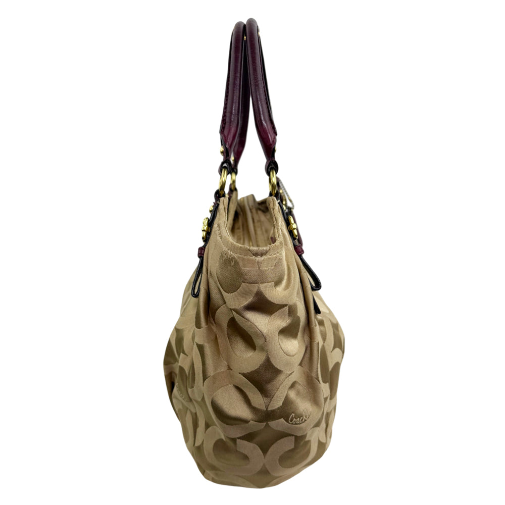 COACH Signature Canvas Brown Shoulder Bag LHQ1914