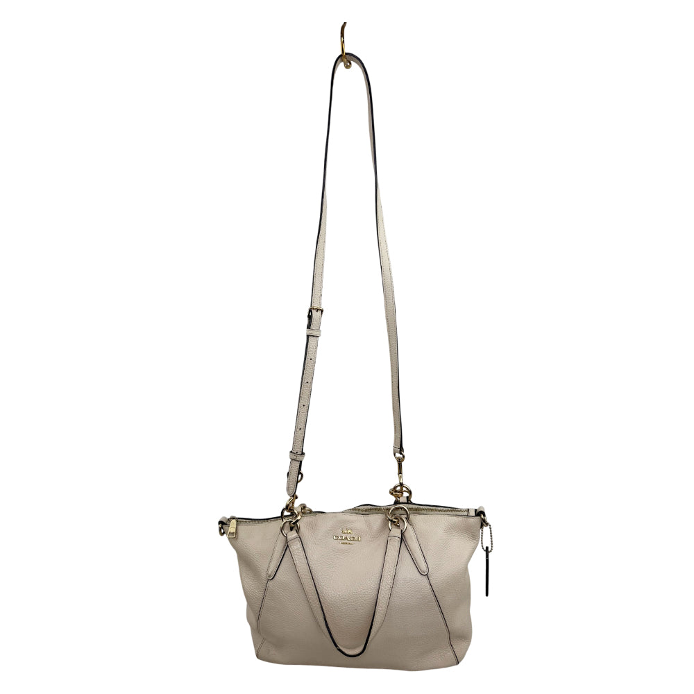 COACH Ava White Leather Tote Shoulder Bag LHQ1918