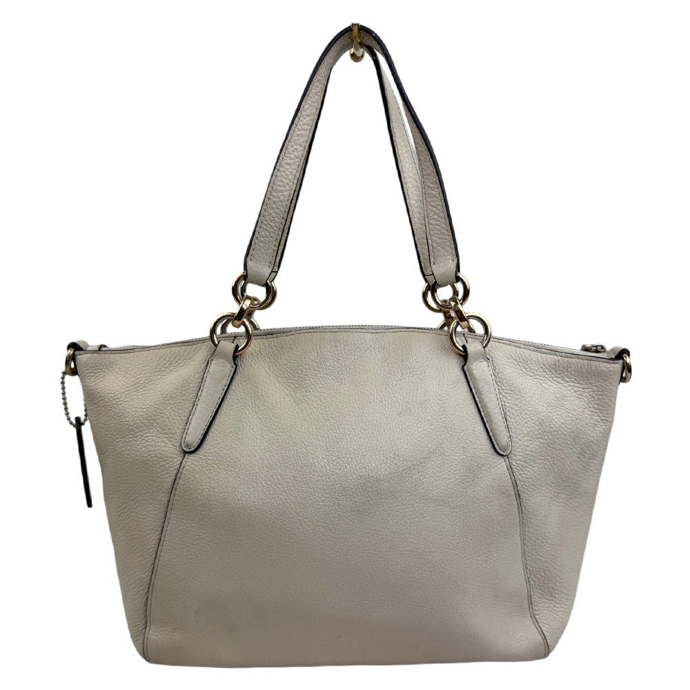 COACH Ava White Leather Tote Shoulder Bag LHQ1918