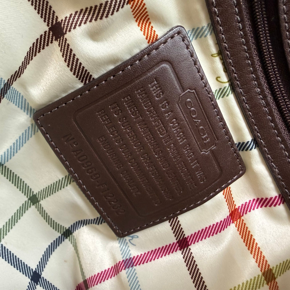 COACH Ergo Signature Canvas Brown Shoulder Bag LHQ1921