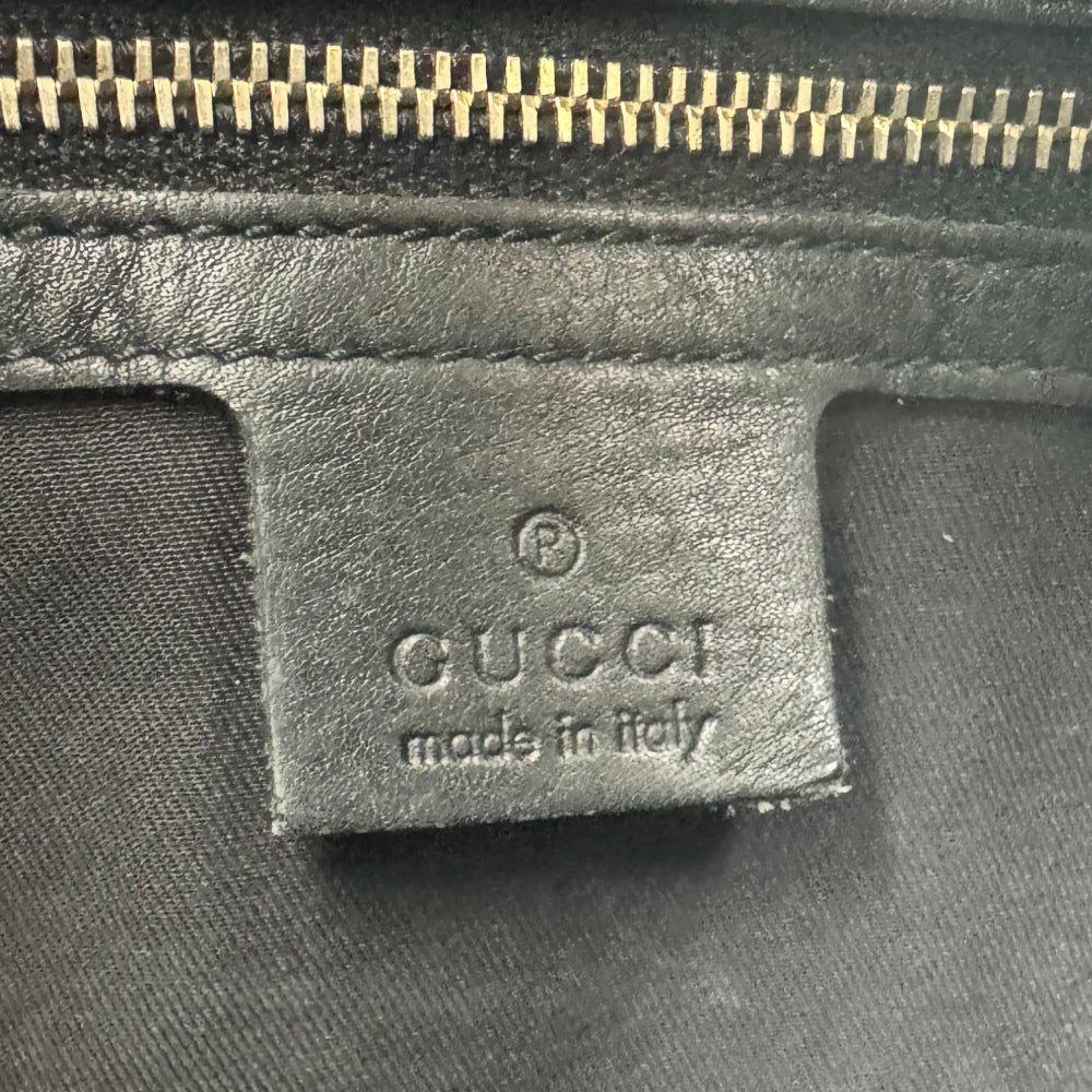 GUCCI Peggy Black GG Bamboo Shoulder Hand Bag LHQ1924