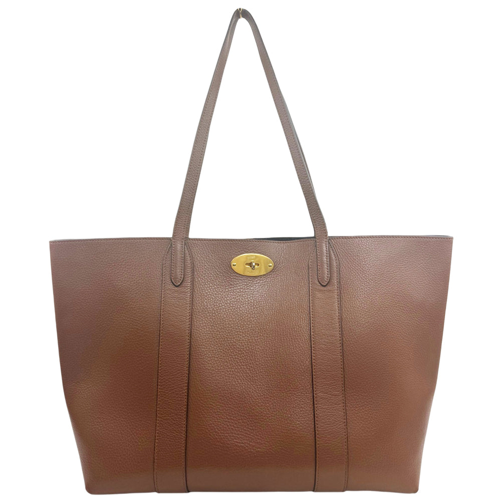 MULBERRY Bayswater Brown Leather Tote Shoulder Bag LHQ1926
