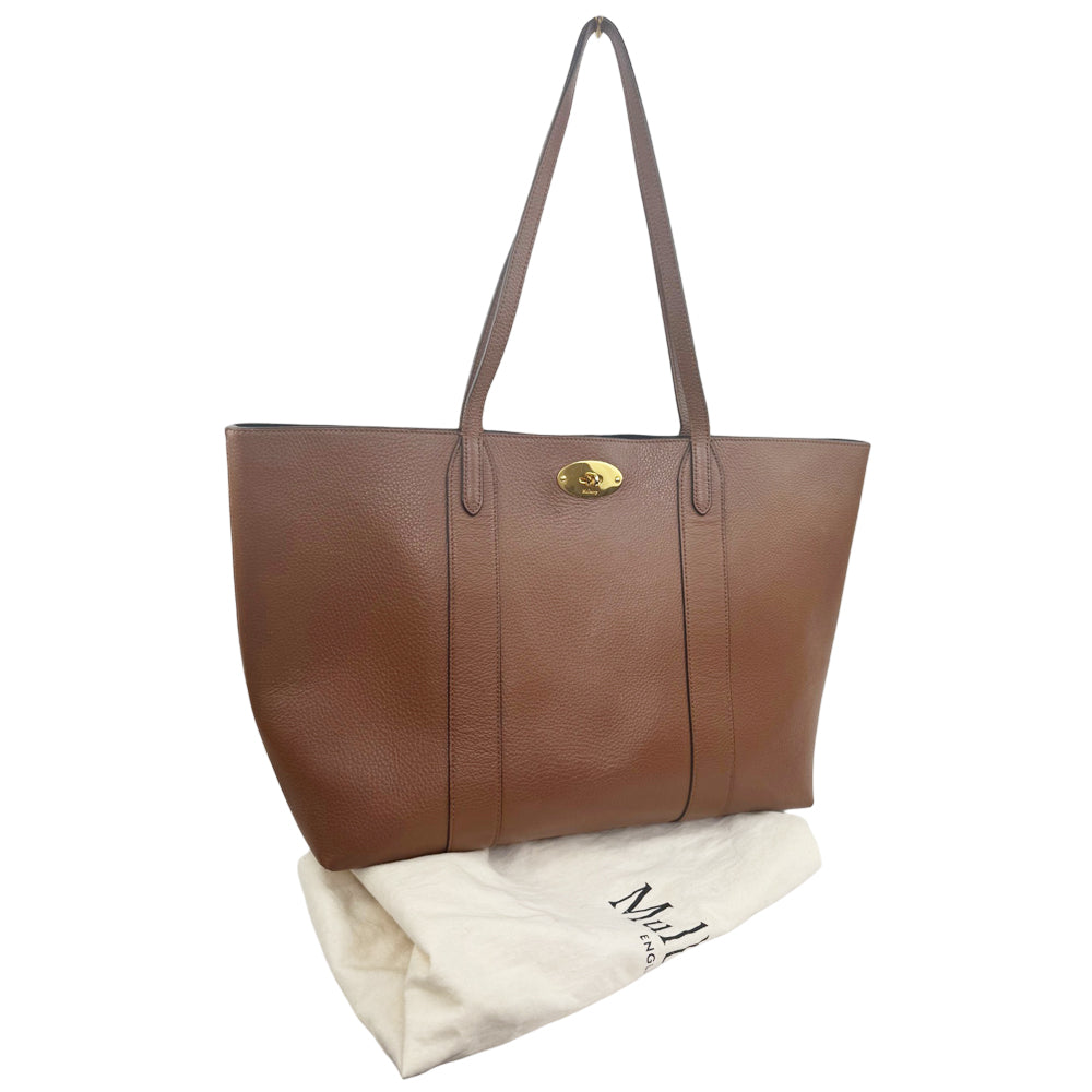 MULBERRY Bayswater Brown Leather Tote Shoulder Bag LHQ1926