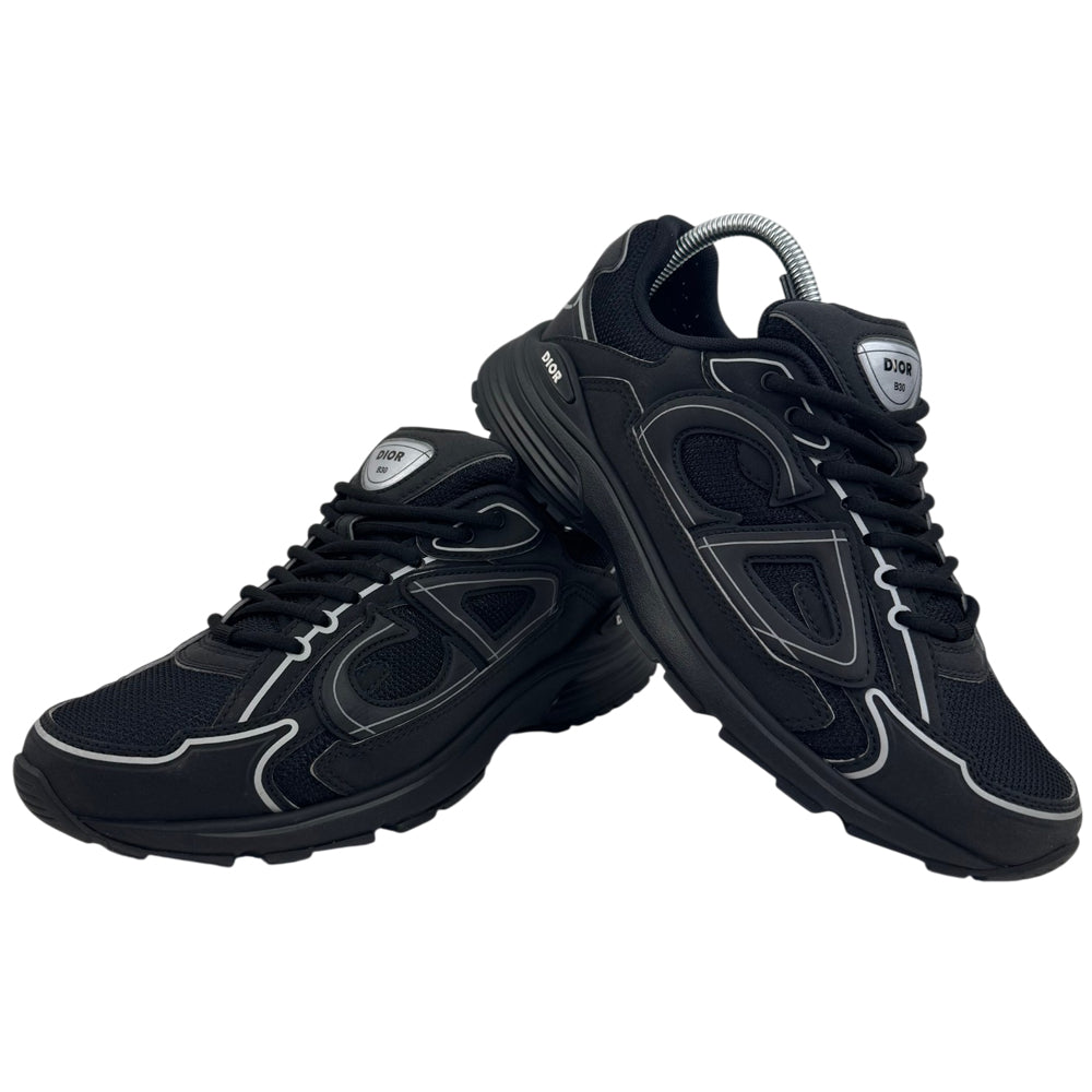 CHRISTIAN DIOR B30 Black Trainers Size 7.5 UK LHQ1927
