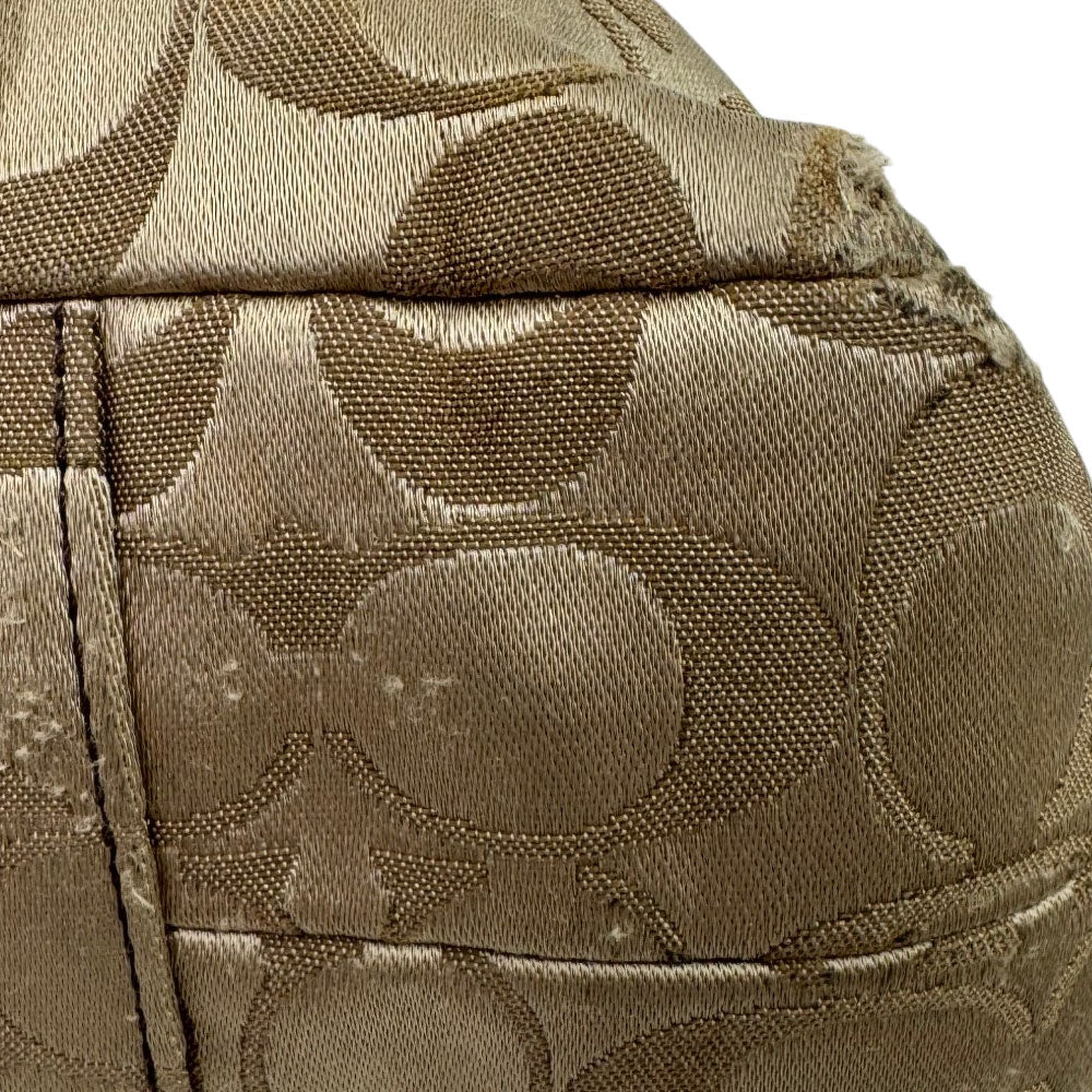 COACH Ashley Signature Beige Canvas Shoulder Bag LHQ1959