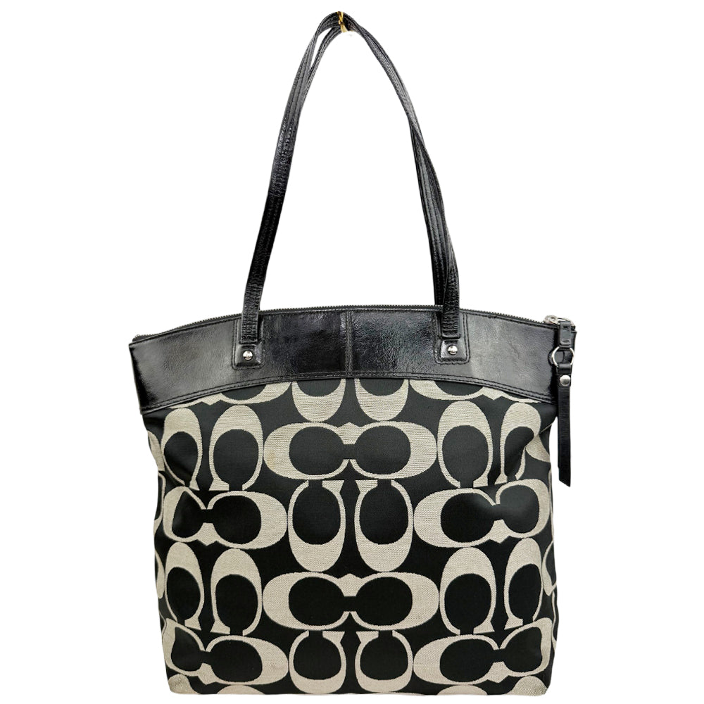 COACH Laura Signature Shopper Tote Shoulder Bag LHQ1962