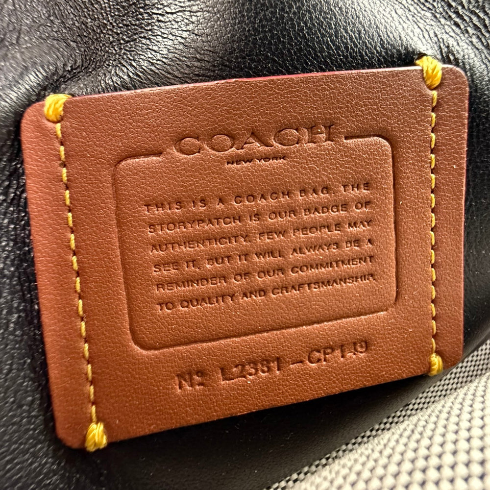 COACH Tabby Black Leather Quilted Shoulder Bag LHQ1963
