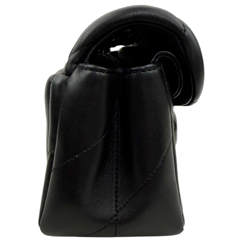 COACH Tabby Black Leather Quilted Shoulder Bag LHQ1963