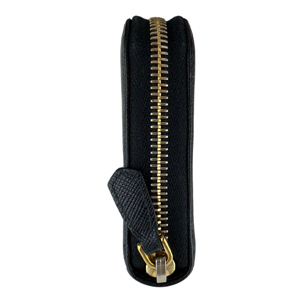 PRADA Saffiano Black Leather Wallet Purse LHQ1967