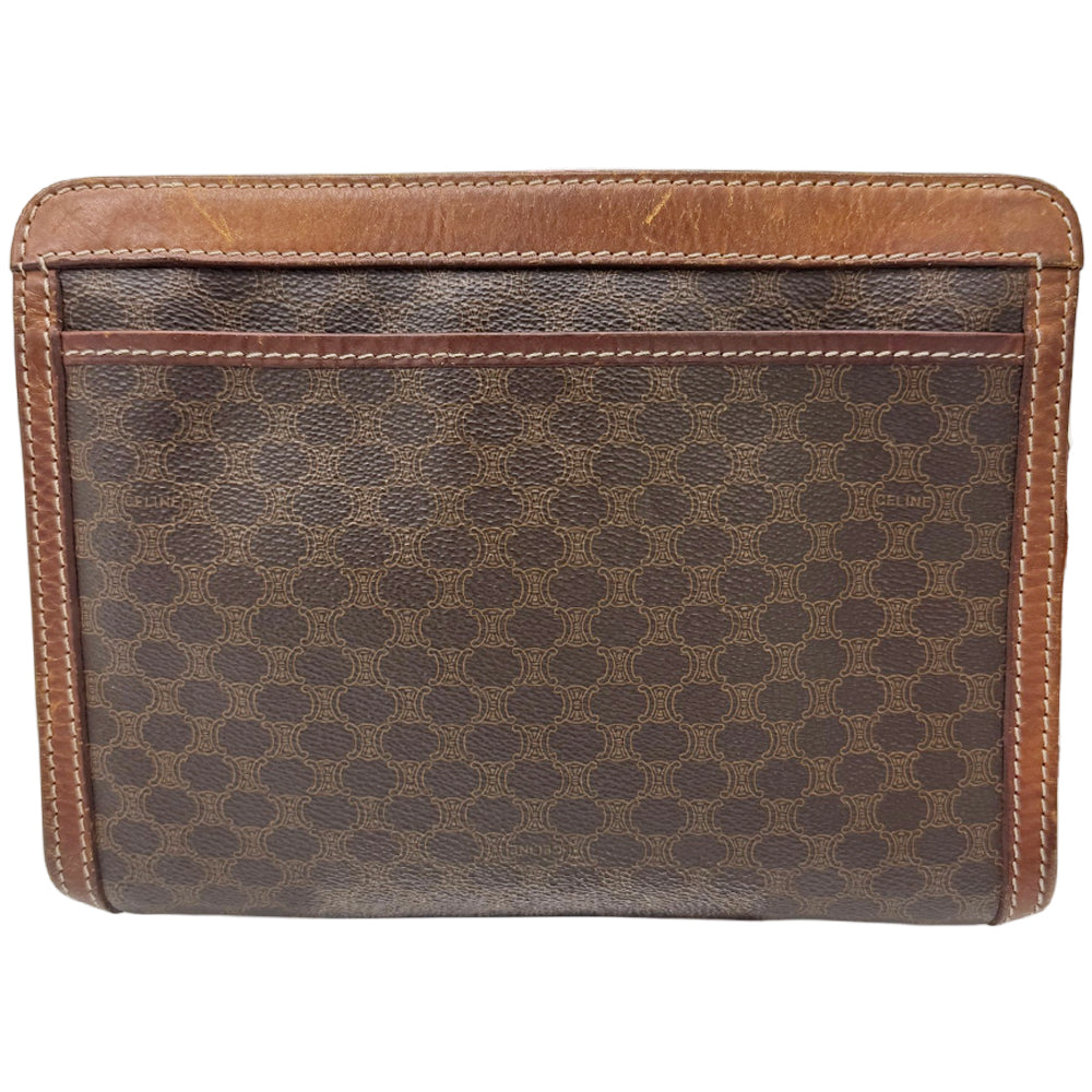 CELINE Macadam Brown Clutch Pouch LHQ1971