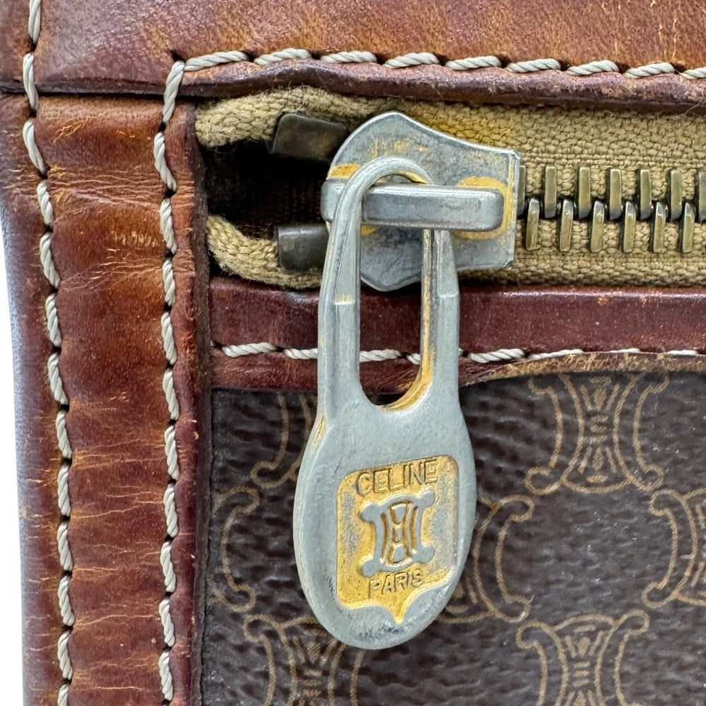 CELINE Macadam Brown Clutch Pouch LHQ1971