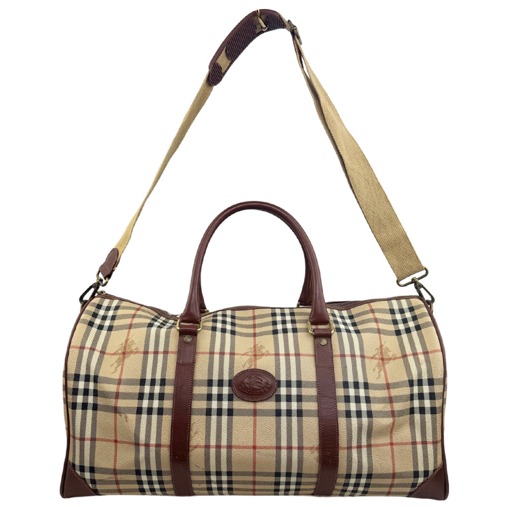 BURBERRY Nova Check Duffle/Boston Shoulder Bag LHQ1975