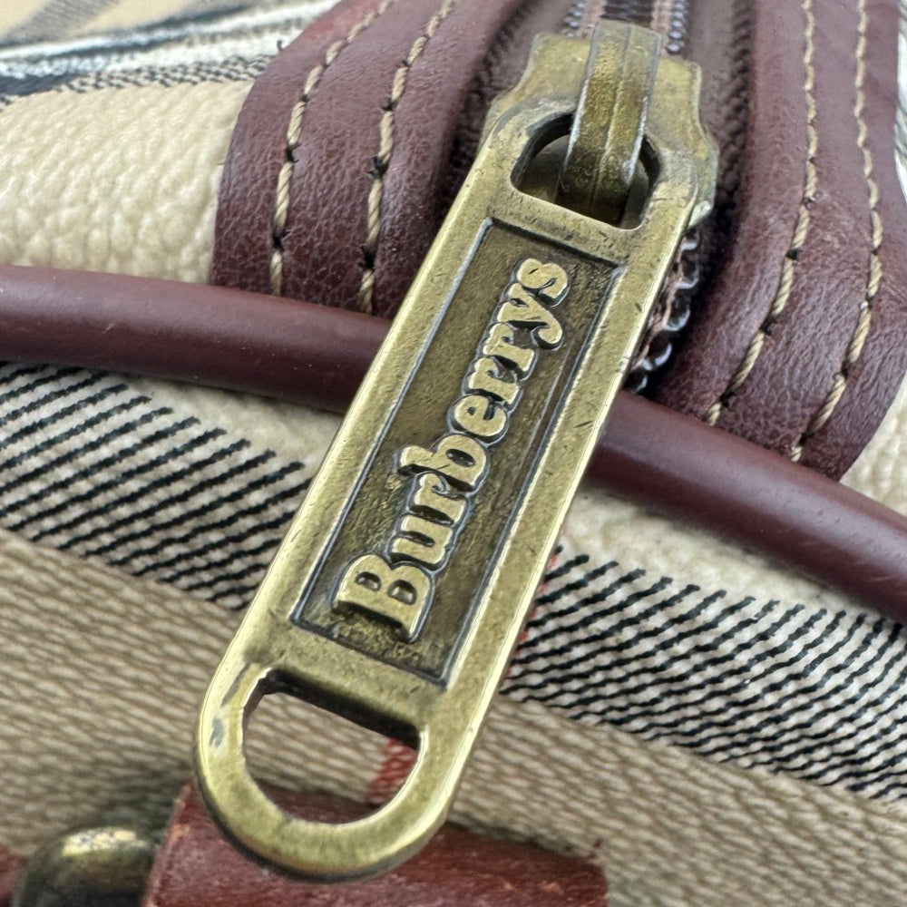 BURBERRY Nova Check Duffle/Boston Shoulder Bag LHQ1975