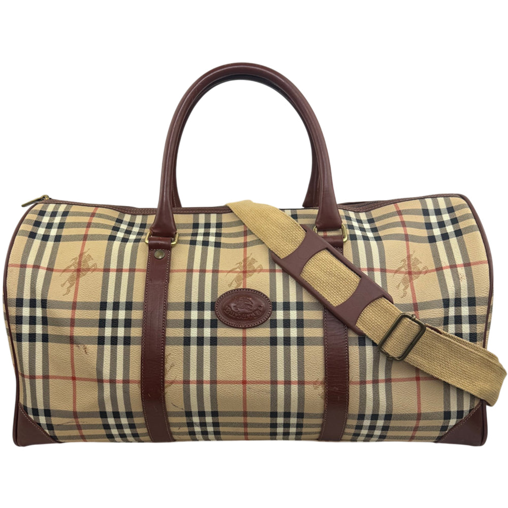 BURBERRY Nova Check Duffle/Boston Shoulder Bag LHQ1975