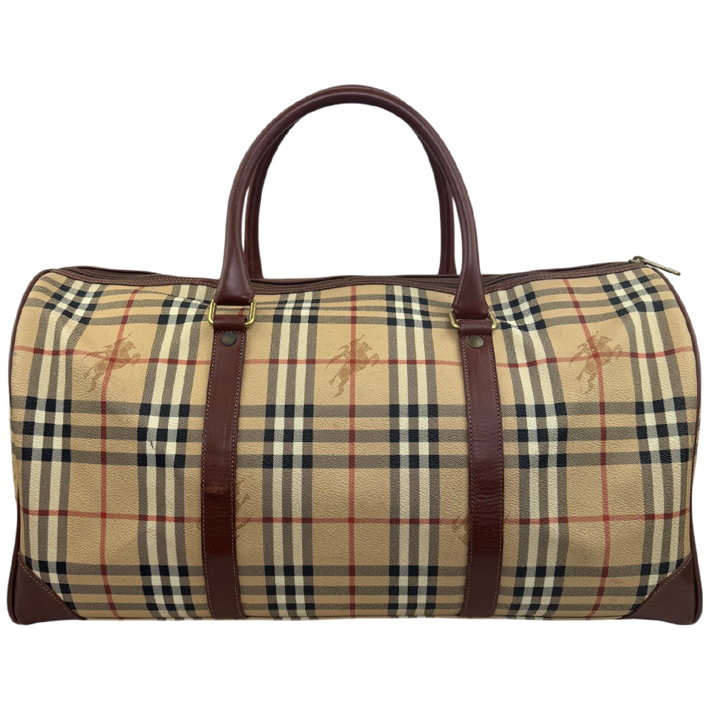 BURBERRY Nova Check Duffle/Boston Shoulder Bag LHQ1975