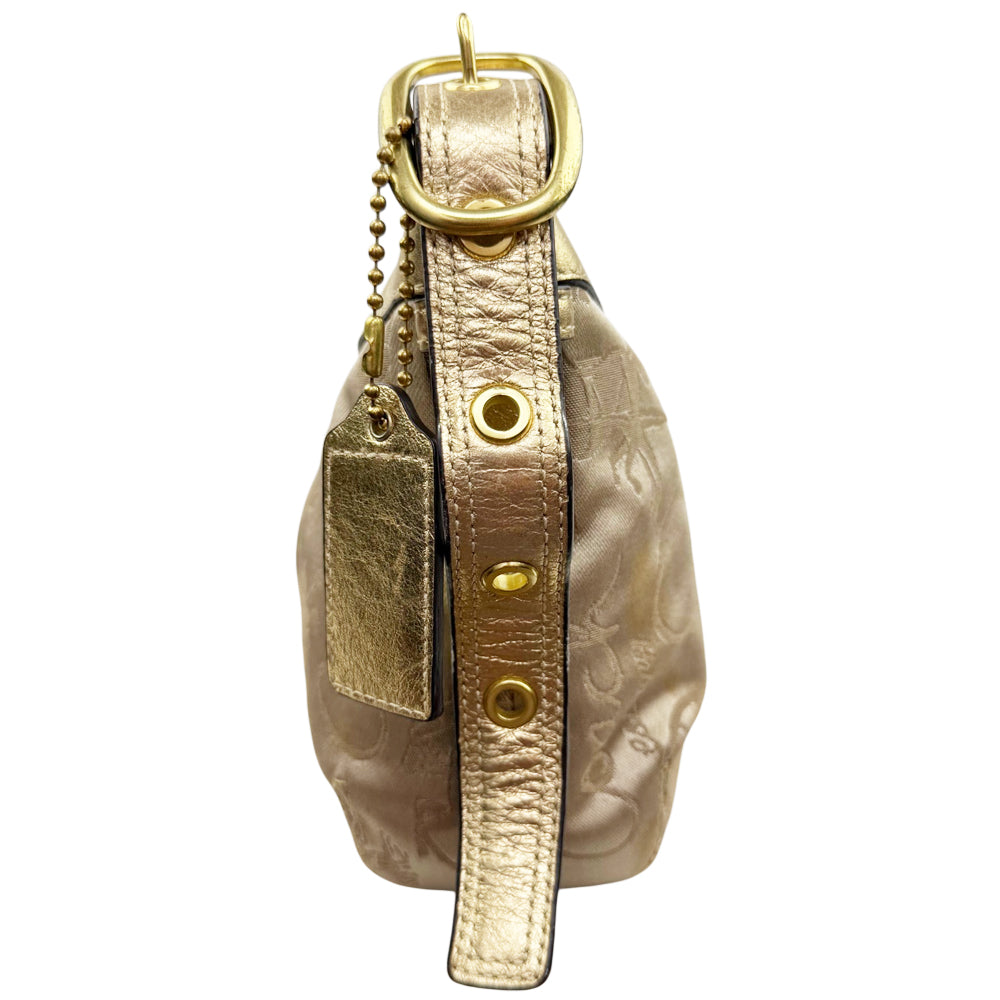 COACH Brown Signature Canvas Shoulder Bag LHQ1977