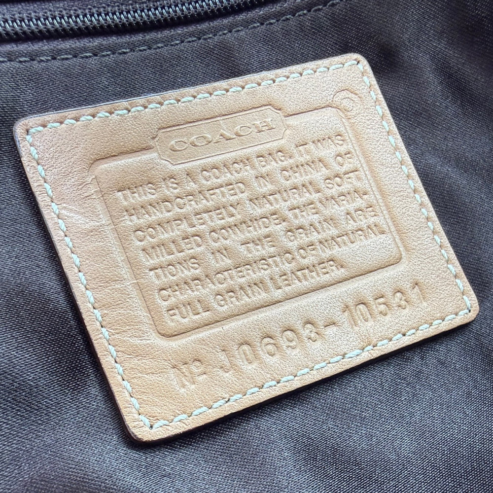 COACH Hampton Brown Leather Shoulder Bag LHQ1981