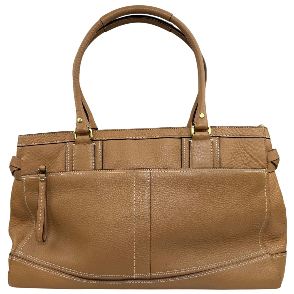 COACH Hampton Brown Leather Shoulder Bag LHQ1981