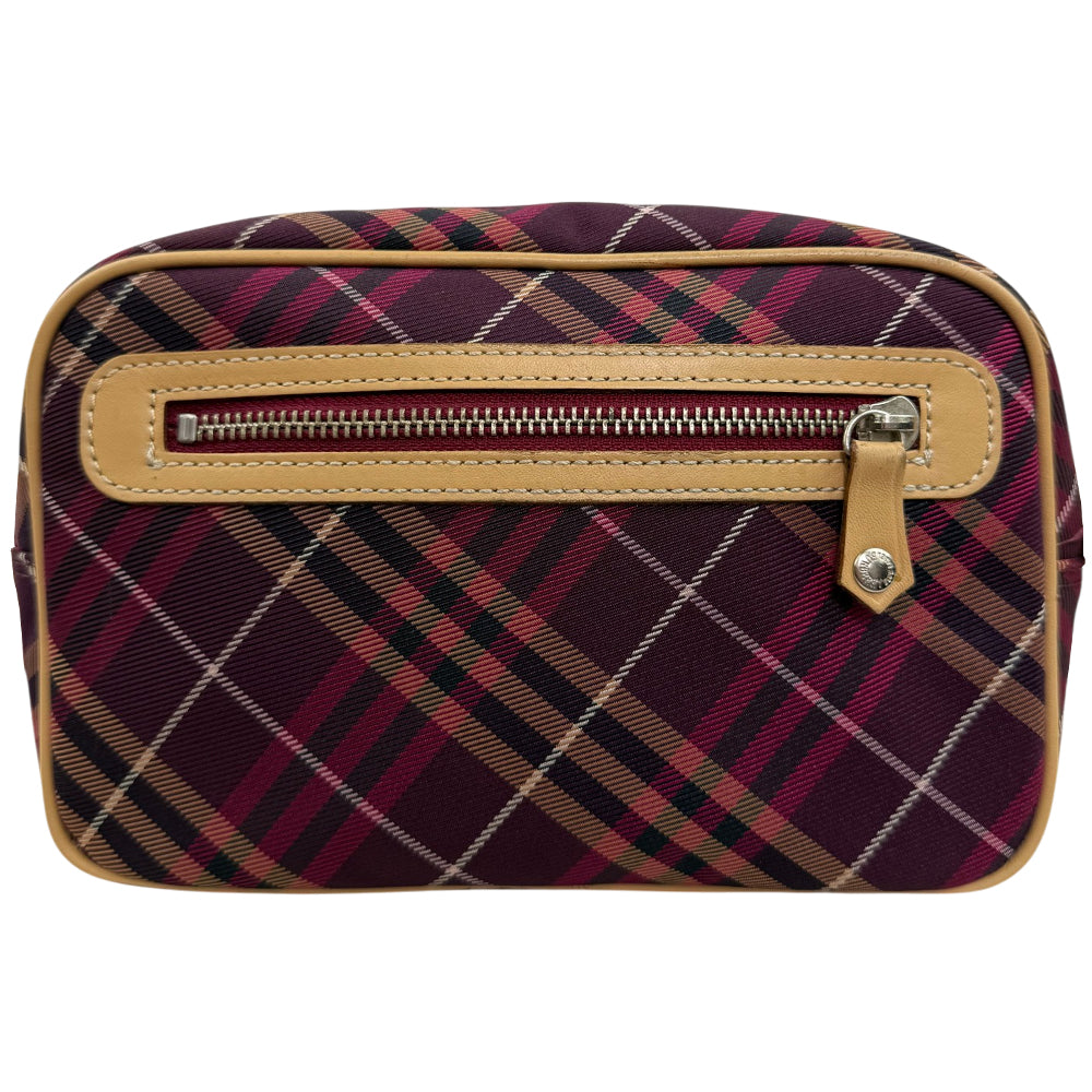 BURBERRY Blue Label Red Nova Check Shoulder Bag LHQ1983