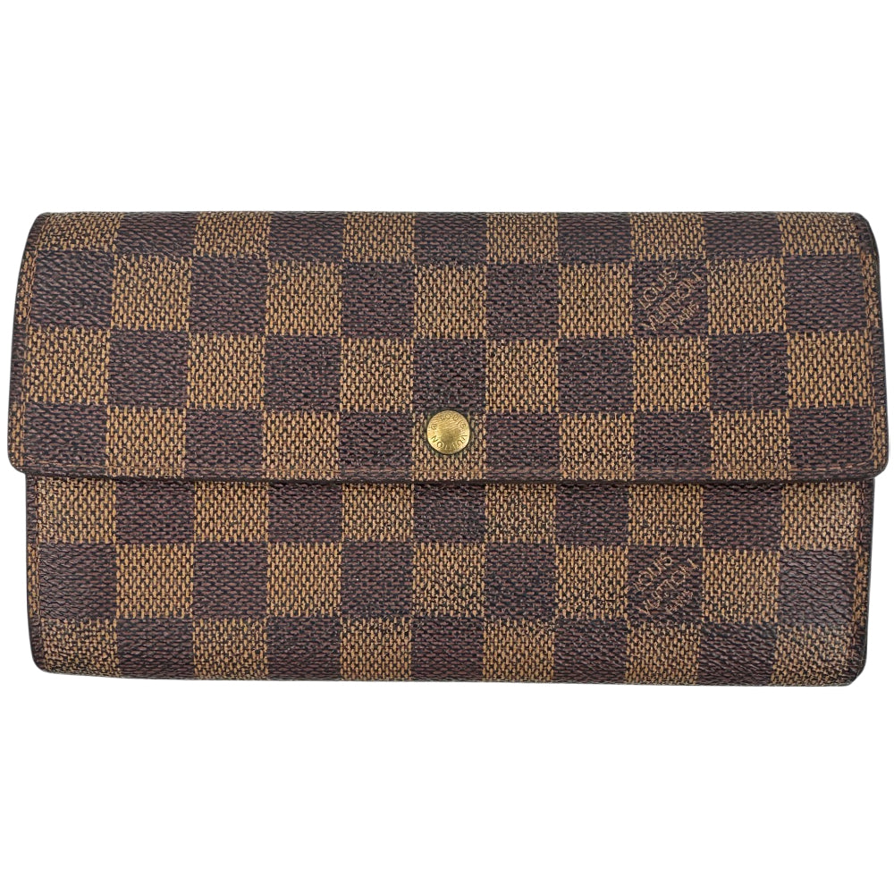 LOUIS VUITTON Damier Ebene Sarah Purse Wallet LHQ1986