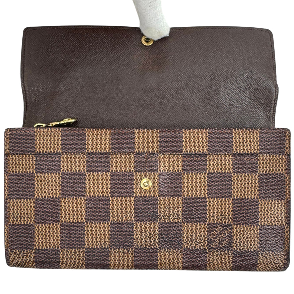 LOUIS VUITTON Damier Ebene Sarah Purse Wallet LHQ1986