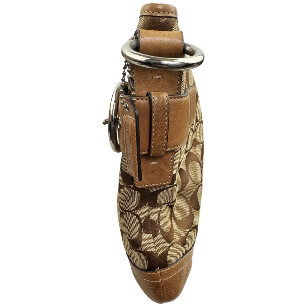 COACH Soho Brown Signature Canvas Shoulder Bag LHQ1988