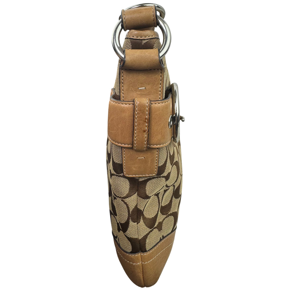 COACH Soho Brown Signature Canvas Shoulder Bag LHQ1988