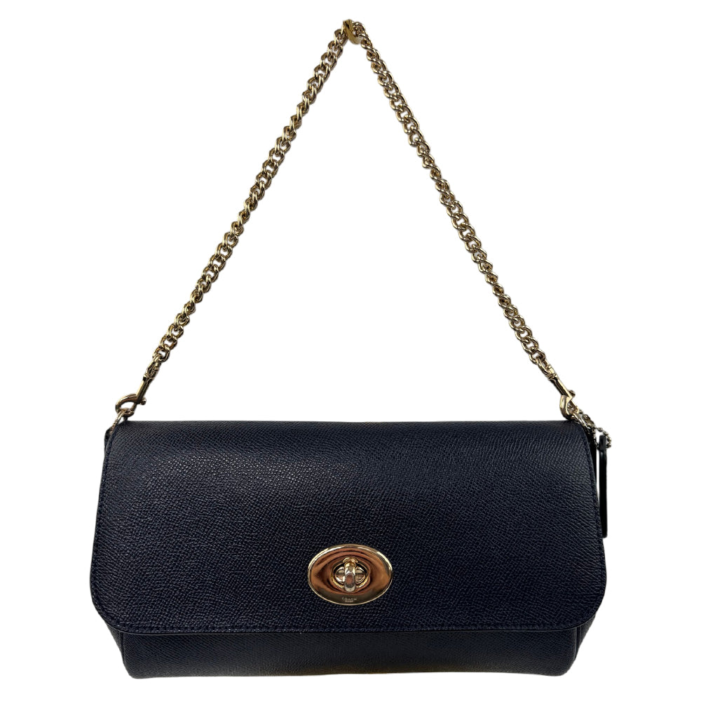 COACH Navy Leather Crosstown Shoulder Bag LHQ2010