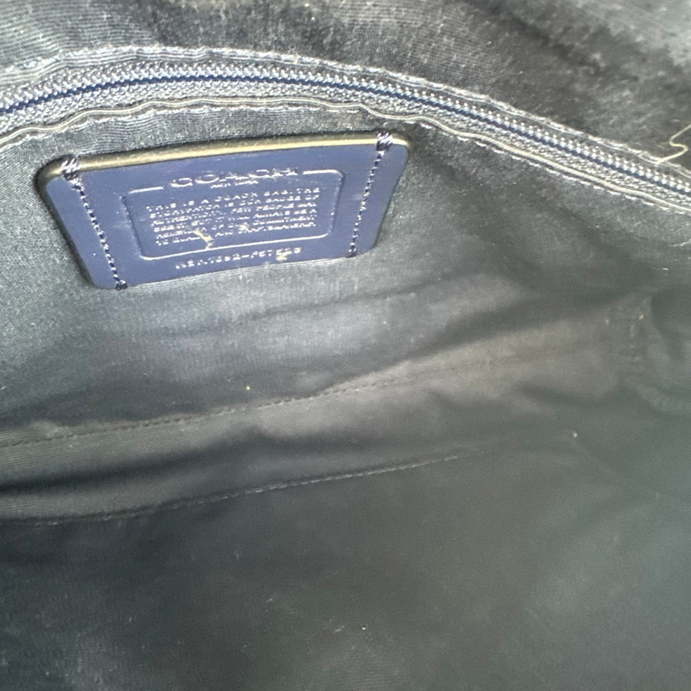 COACH Navy Leather Crosstown Shoulder Bag LHQ2010