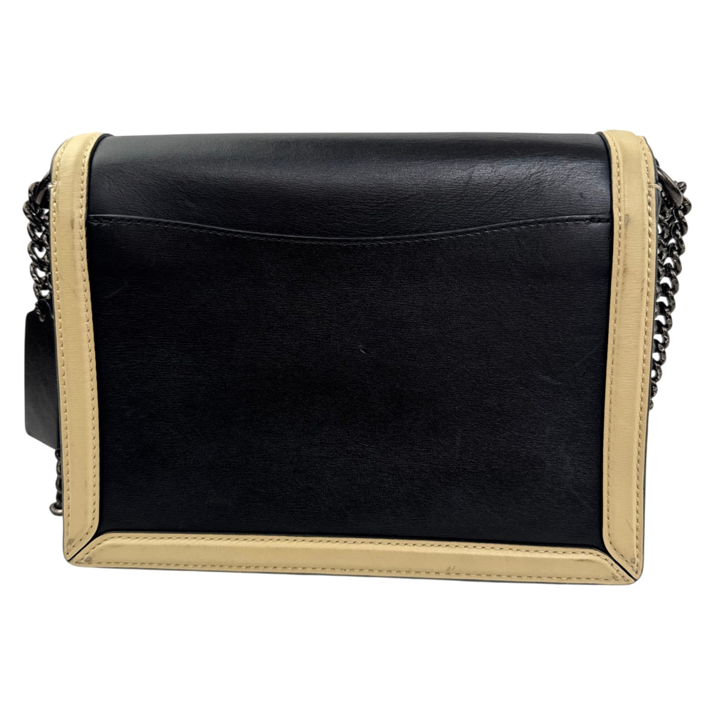 COACH Hutton Black Leather Shoulder Bag LHQ2012