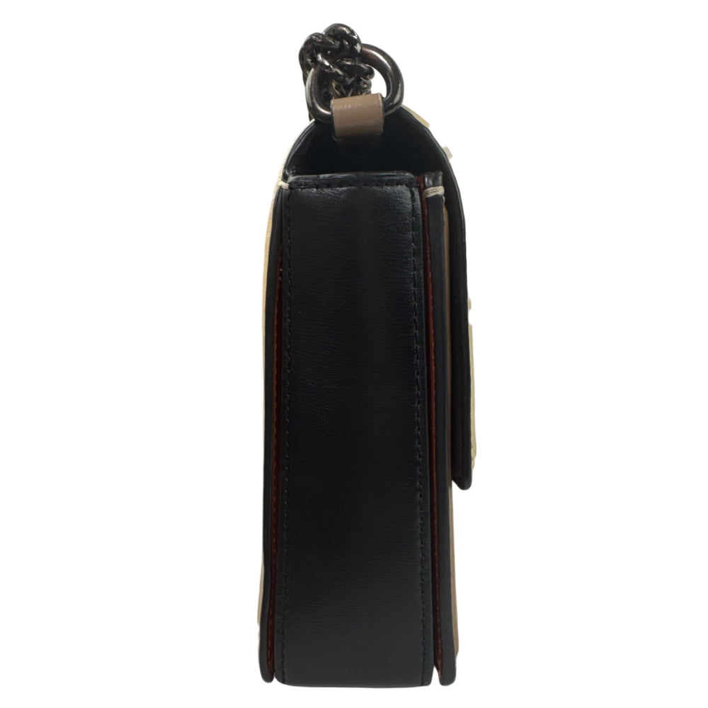 COACH Hutton Black Leather Shoulder Bag LHQ2012