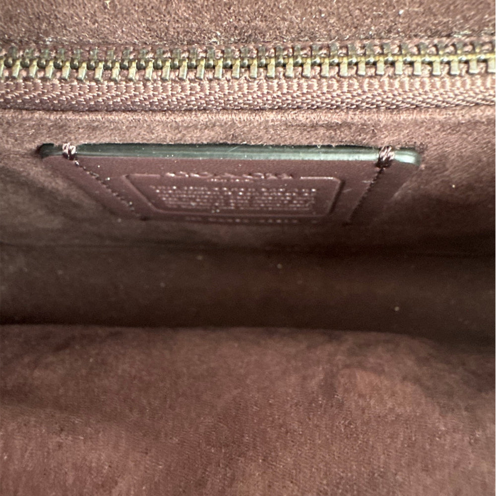 COACH Hutton Black Leather Shoulder Bag LHQ2012