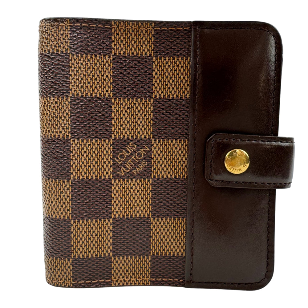 LOUIS VUITTON Damier Ebene Compact BiFold Wallet LHQ2015