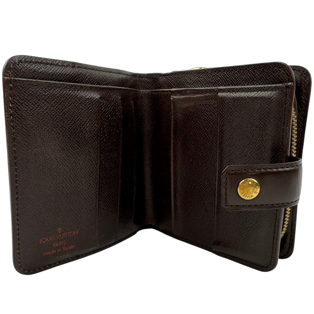LOUIS VUITTON Damier Ebene Compact BiFold Wallet LHQ2015