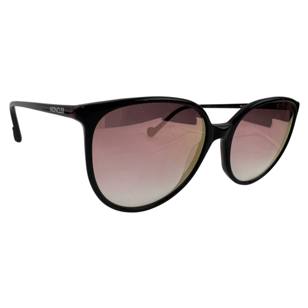 MONCLER Black Frame Pink Reflective Lens Sunglasses LHQ2023
