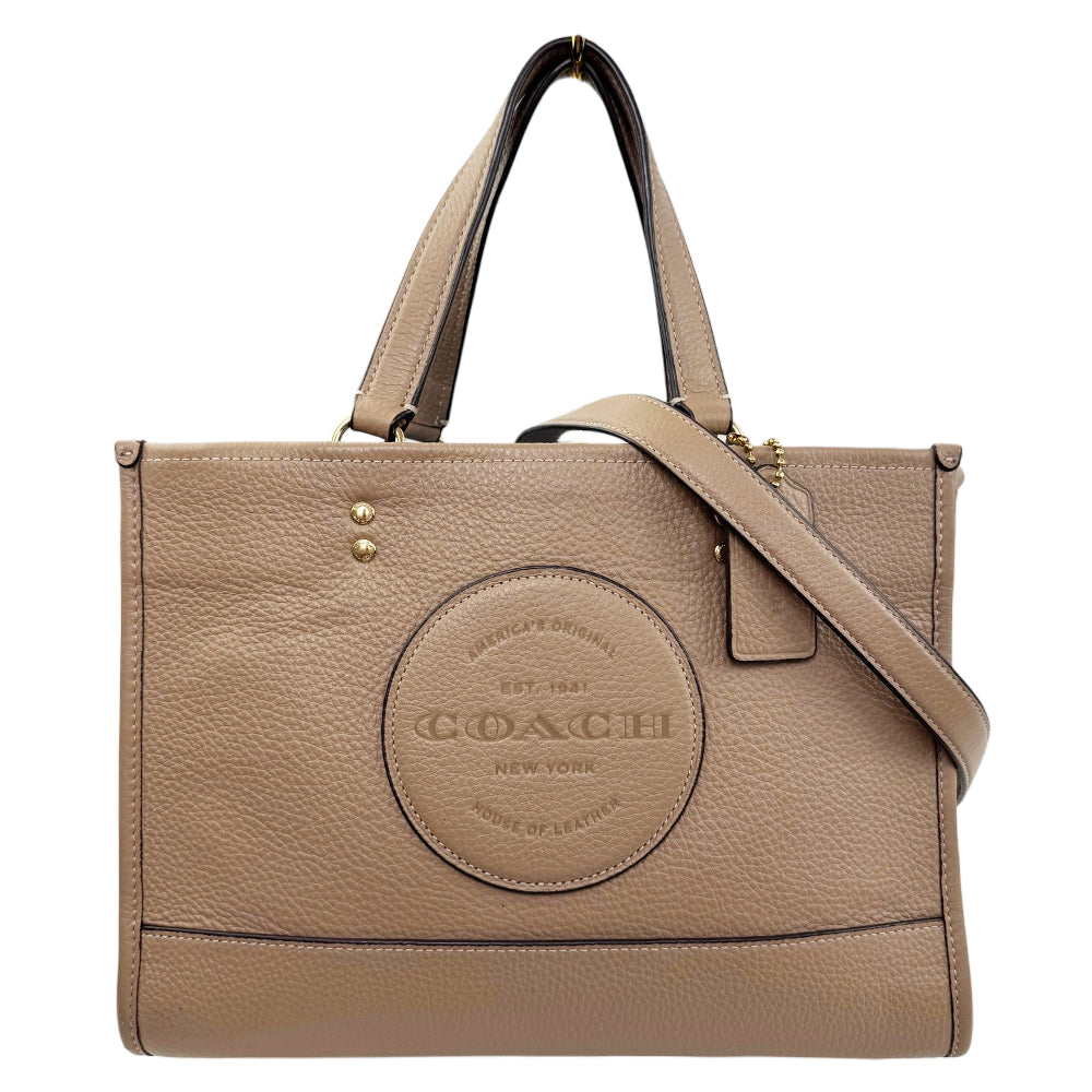 COACH Brown Leather Dempsey Tote Shoulder Bag LHQ2032