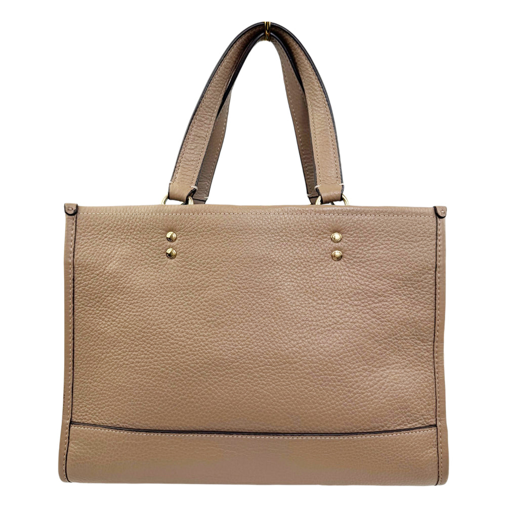 COACH Brown Leather Dempsey Tote Shoulder Bag LHQ2032
