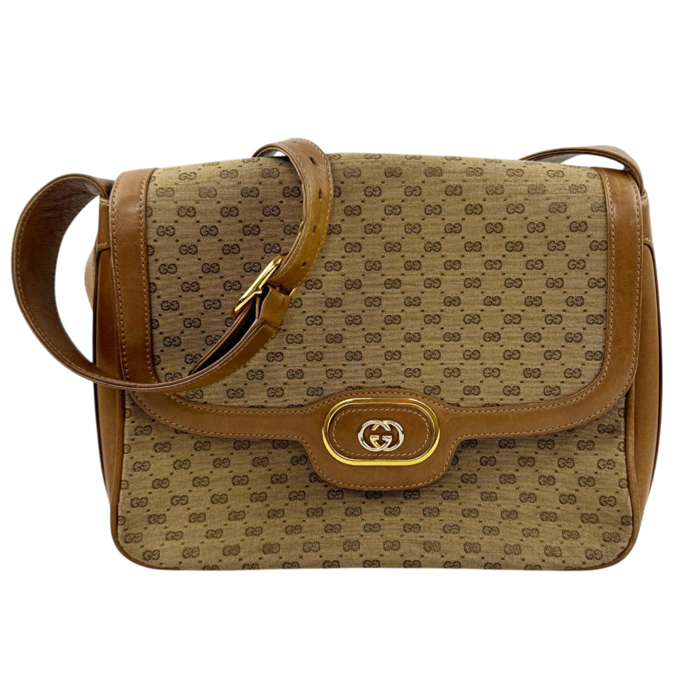 GUCCI Micro GG Brown Shoulder Bag LHQ2040