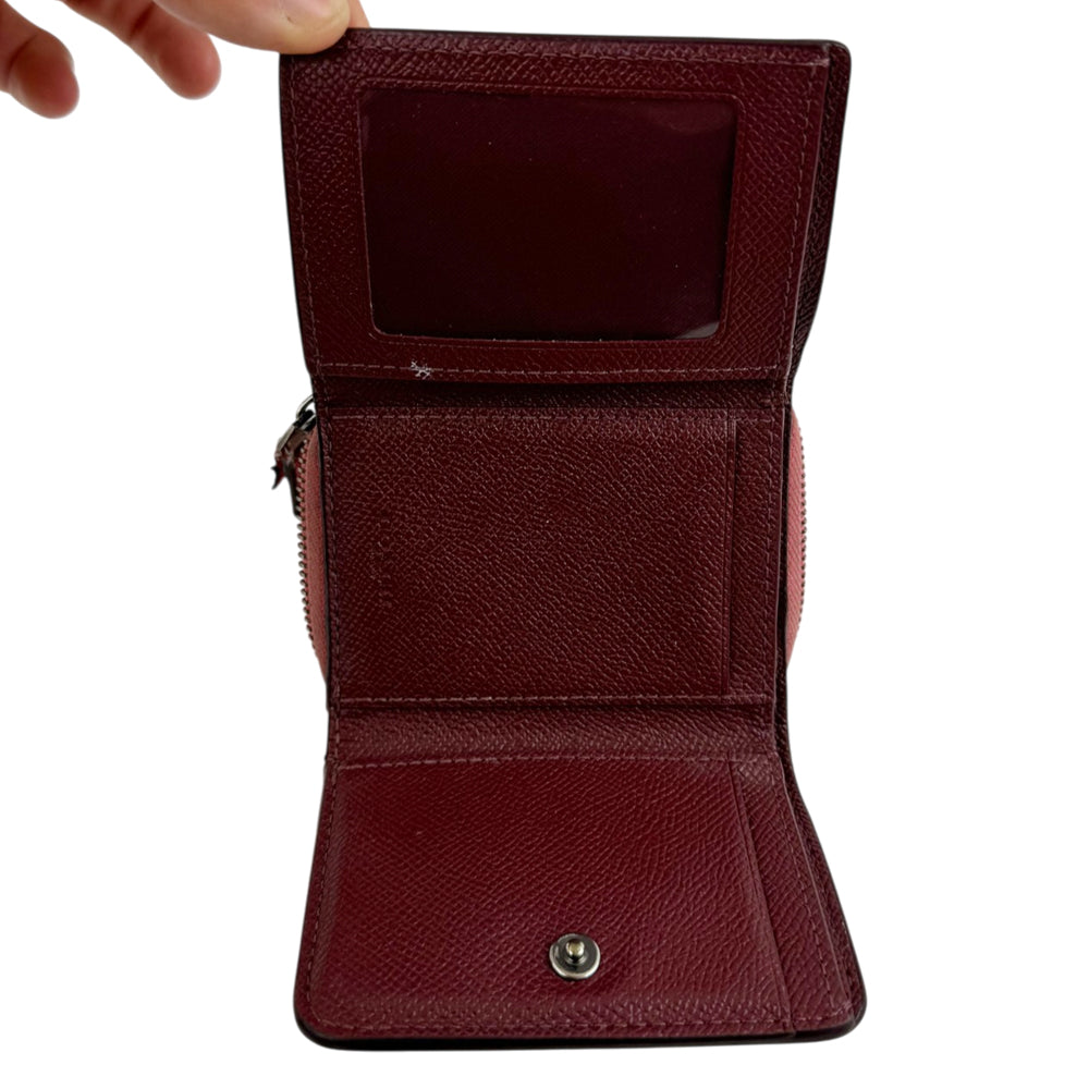 COACH Pink Leather Compact Wallet LHQ2047