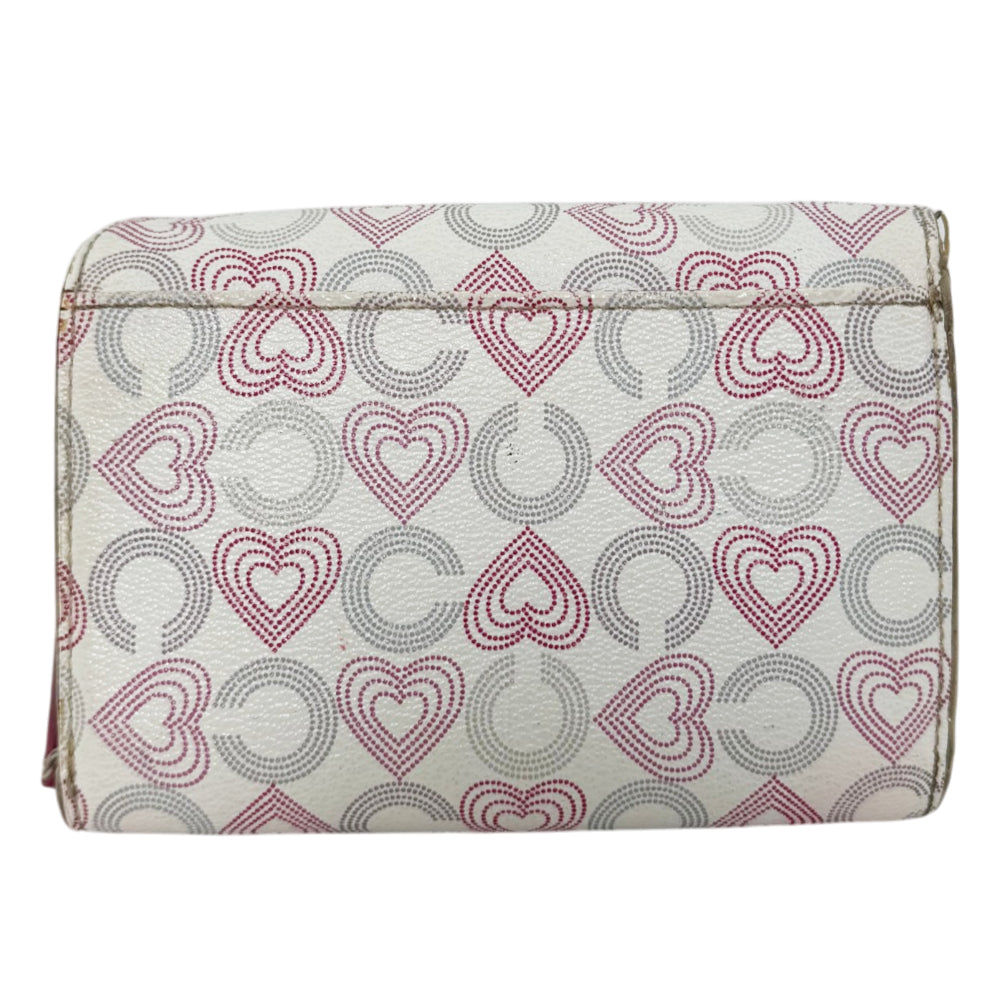 COACH White Heart Compact Wallet LHQ2053