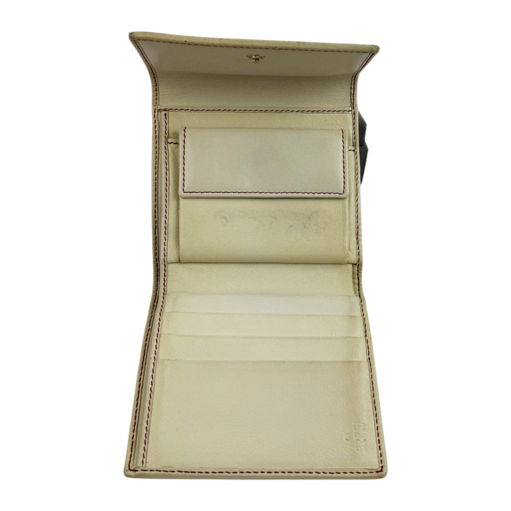 GUCCI Red Logo Canvas Compact Wallet LHQ2057