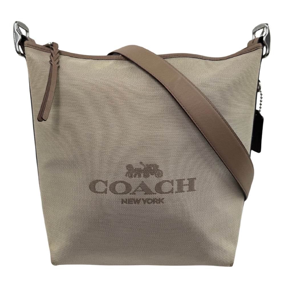COACH Beige Canvas Shoulder Crossbody Bag LHQ2067