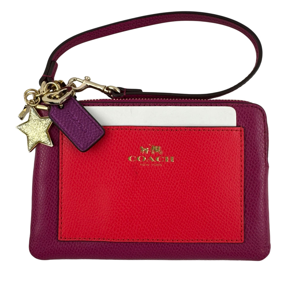 COACH Pink Leather Clutch Wristlet LHQ2073